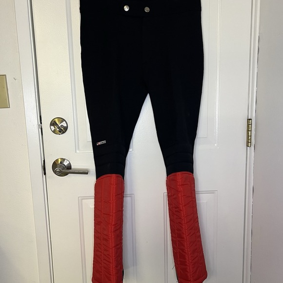 Vintage Cobor Schoeller Ski Pants Mens 30 Multicolor‎ Nylon Pockets Ankle Zip - Picture 2 of 6